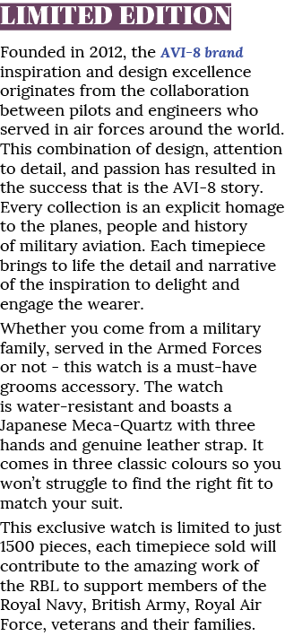 Limited Edition Founded in 2012, the AVI 8 brand inspiration and design excellence originates from the collaboration ...