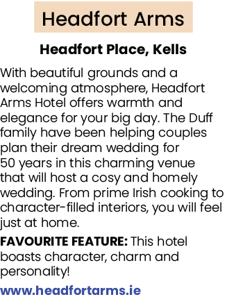 Headfort Arms Headfort Place, Kells With beautiful grounds and a welcoming atmosphere, Headfort Arms Hotel offers war...