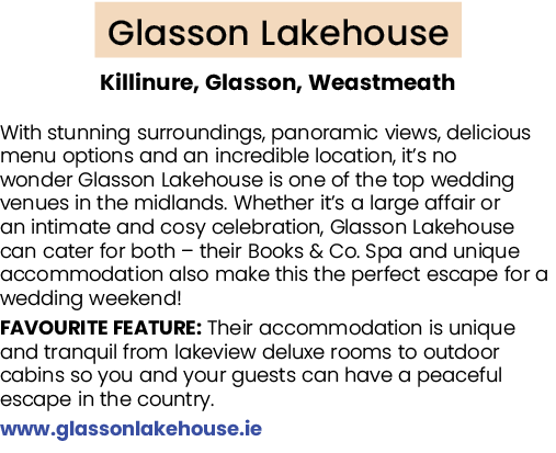 Glasson Lakehouse Killinure, Glasson, Weastmeath With stunning surroundings, panoramic views, delicious menu options ...
