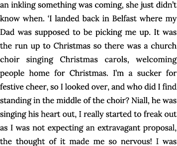 an inkling something was coming, she just didn t know when   I landed back in Belfast where my Dad was supposed to be   