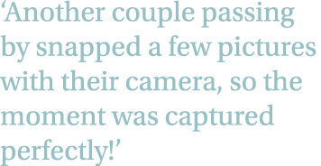  Another couple passing by snapped a few pictures with their camera, so the moment was captured perfectly  