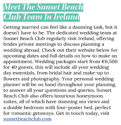 Meet The Sunset Beach Club Team In Ireland Getting married can feel like a daunting task, but it doesn t have to be     