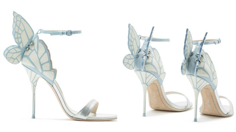 wedding shoes with butterflies