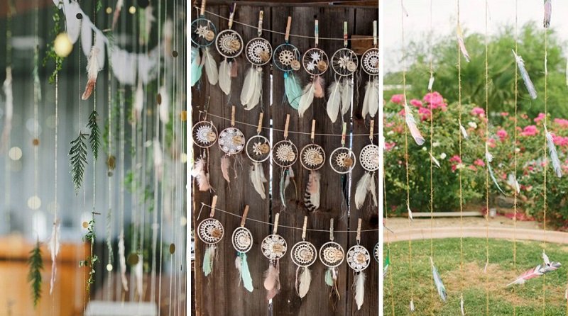 feather wedding decor