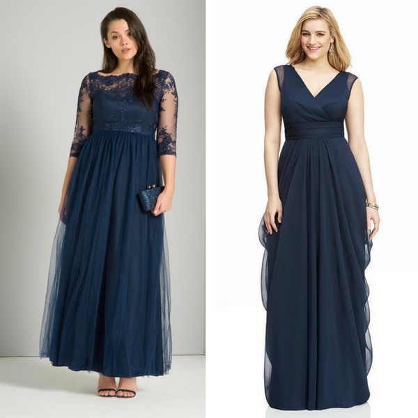 navy blue curve dresses