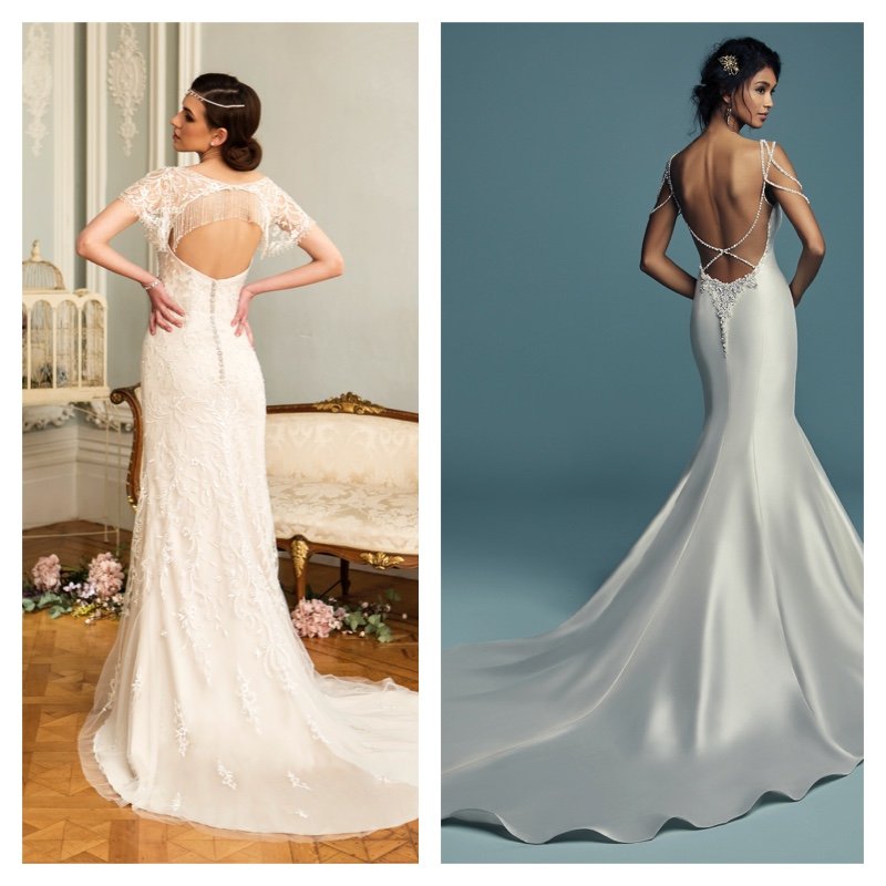 beautiful wedding dress backs