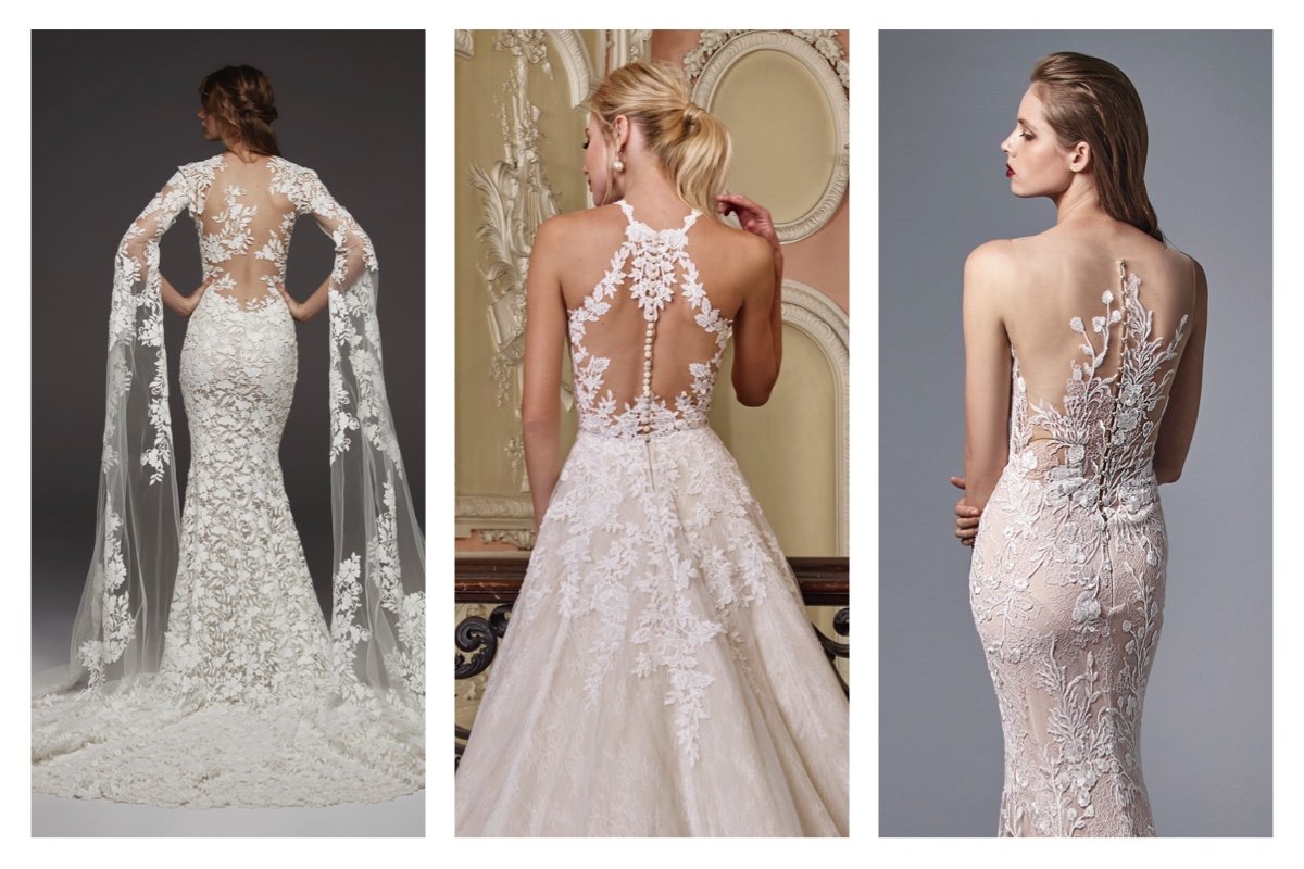 Beautiful wedding Dress Backs