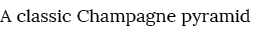 A classic Champagne pyramid