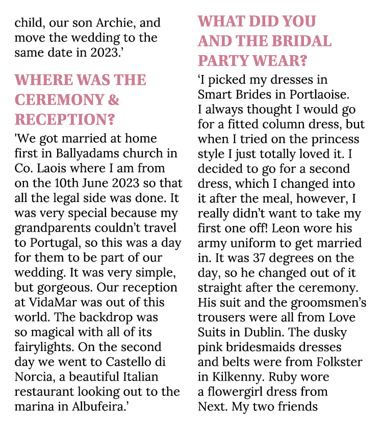 child, our son Archie, and move the wedding to the same date in 2023.’ Where was the ceremony & reception? 'We got ma...