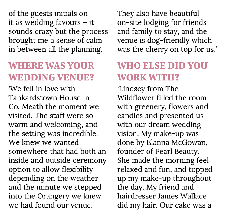 of the guests initials on it as wedding favours – it sounds crazy but the process brought me a sense of calm in betwe...