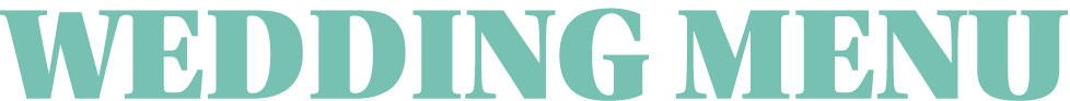 Wedding Menu