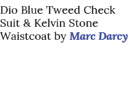 Dio Blue Tweed Check Suit & Kelvin Stone Waistcoat by Marc Darcy