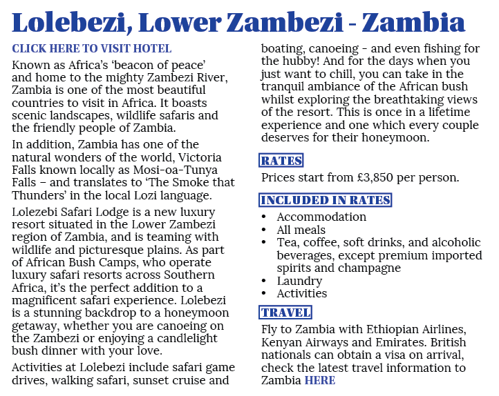 Lolebezi, Lower Zambezi - Zambia CLICK HERE TO VISIT HOTEL Known as Africa s  beacon of peace  and home to the mighty   