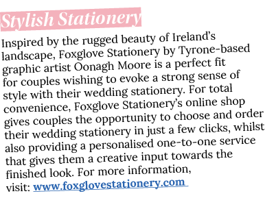 Stylish Stationery Inspired by the rugged beauty of Ireland s landscape, Foxglove Stationery by Tyrone-based graphic    