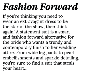Fashion Forward If you re thinking you need to wear an extravagant dress to be the star of the show, then think again   