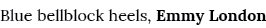 Blue bellblock heels, Emmy London