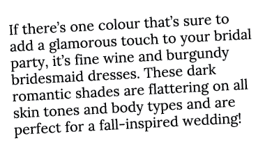 If there s one colour that s sure to add a glamorous touch to your bridal party, it s fine wine and burgundy bridesma   