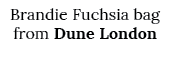 Brandie Fuchsia bag from Dune London 