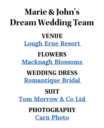 Marie & John's Dream Wedding Team Venue Lough Erne Resort Flowers Macknagh Blossoms Wedding Dress Romantique Bridal S   