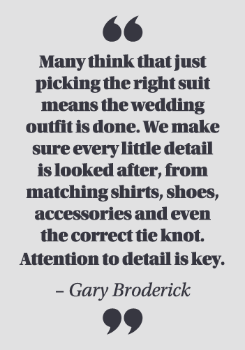  Many think that just picking the right suit means the wedding outfit is done  We make sure every little detail is lo   