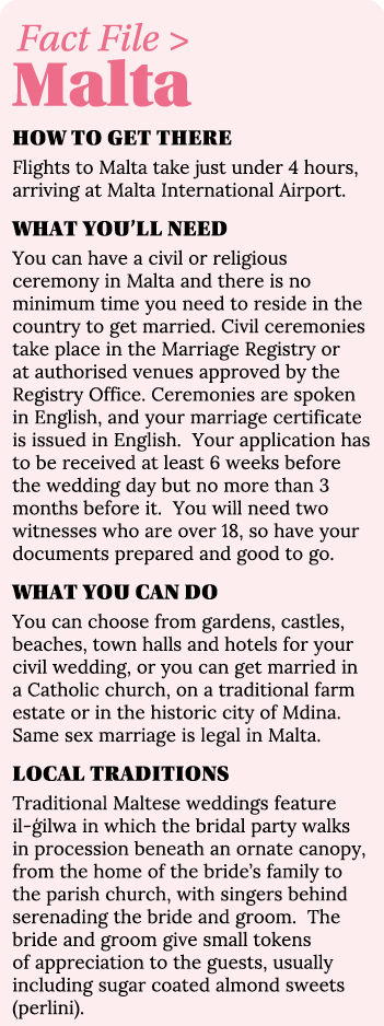 Fact File   Malta  How to get there Flights to Malta take just under 4 hours, arriving at Malta International Airport   