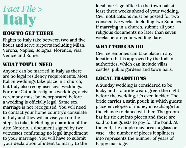 Fact File   Italy  How to get there Flights to Italy take between two and five hours and serve airports including Mil   