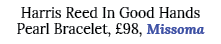 Harris Reed In Good Hands Pearl Bracelet,  98, Missoma