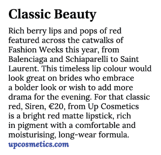 Classic Beauty Rich berry lips and pops of red featured across the catwalks of Fashion Weeks this year, from Balencia   
