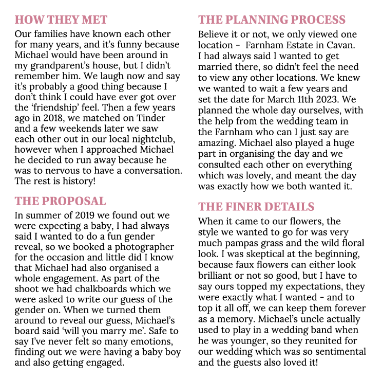 How they met Our families have known each other for many years, and it s funny because Michael would have been around   