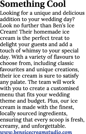 Something Cool Looking for a unique and delicious addition to your wedding day  Look no further than Ben s Ice Cream    