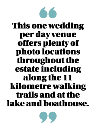  This one wedding per day venue offers plenty of photo locations throughout the estate including along the 11 kilomet   