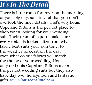 It s In The Detail There is little room for error on the morning of your big day, so it is vital that you don t overl   