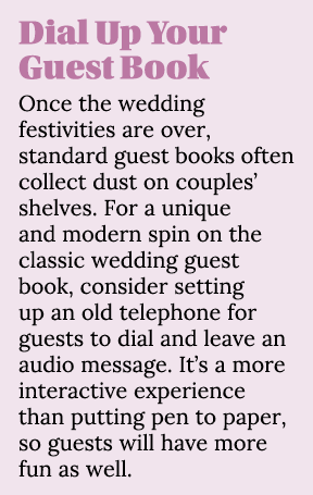 Dial Up Your Guest Book Once the wedding festivities are over, standard guest books often collect dust on couples  sh   