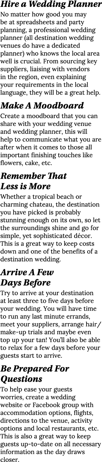 Hire a Wedding Planner No matter how good you may be at spreadsheets and party planning, a professional wedding plann   