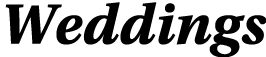 Weddings