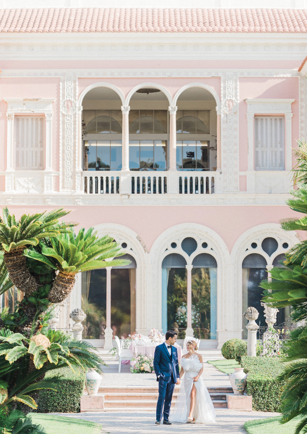 Villa Ephrussi Wedding Editorial by Fine Art Wedding Photographer And Videographer Team In Ireland Wonder and Magic