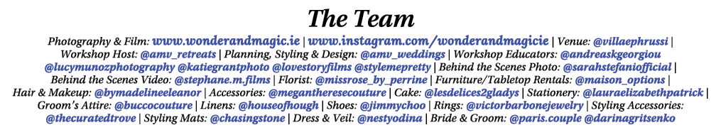 The Team Photography & Film: www.wonderandmagic.ie | www.instagram.com/wonderandmagicie | Venue: @villaephrussi | Wor...