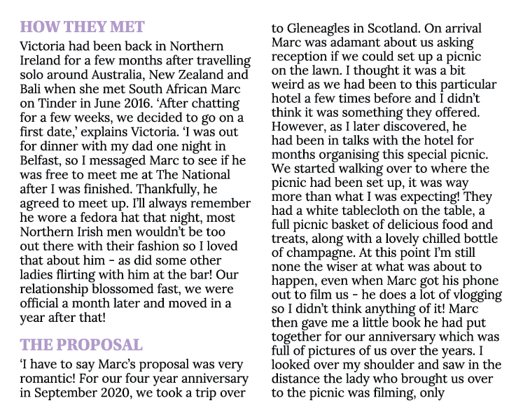 How They Met Victoria had been back in Northern Ireland for a few months after travelling solo around Australia, New ...