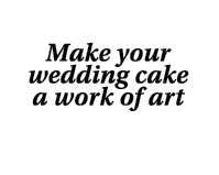 Make your wedding cake a work of art 