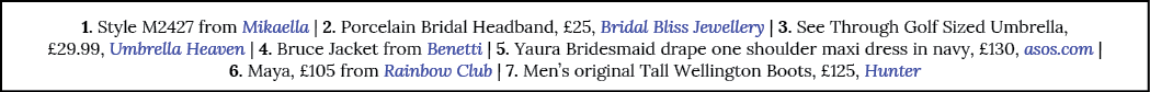 1. Style M2427 from Mikaella | 2. Porcelain Bridal Headband, £25, Bridal Bliss Jewellery | 3. See Through Golf Sized ...