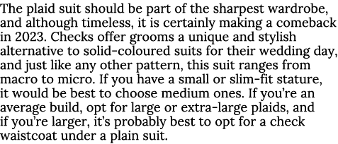 The plaid suit should be part of the sharpest wardrobe, and although timeless, it is certainly making a comeback in 2...
