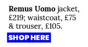 Hugo Boss Blue Slim Fit Suit in Checked Stretch Virgin Wool, £645. SHOP HERE