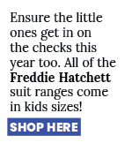 Ensure the little ones get in on the checks this year too. All of the Freddie Hatchett suit ranges come in kids sizes...