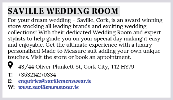 Saville wedding room For your dream wedding   Saville, Cork, is an award winning store stocking all leading brands an   