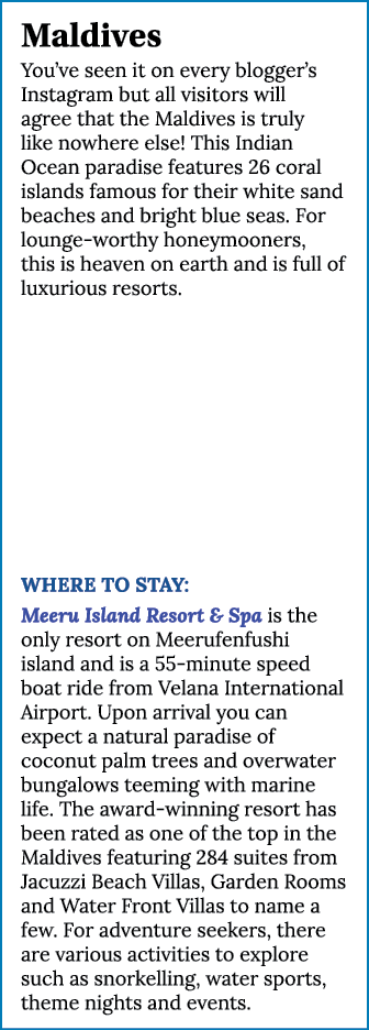 Maldives You ve seen it on every blogger s Instagram but all visitors will agree that the Maldives is truly like nowh   