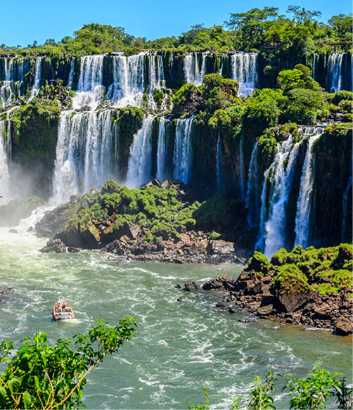 Iguazu falls view from Argentina
