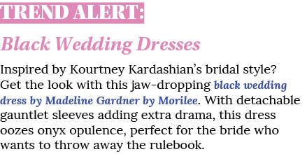 TREND ALERT: Black Wedding Dresses Inspired by Kourtney Kardashian s bridal style  Get the look with this jaw-droppin   
