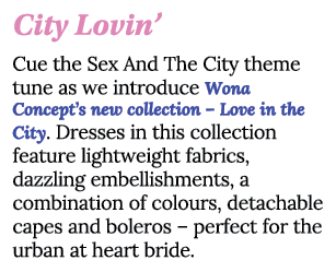 City Lovin  Cue the Sex And The City theme tune as we introduce Wona Concept s new collection   Love in the City  Dre   