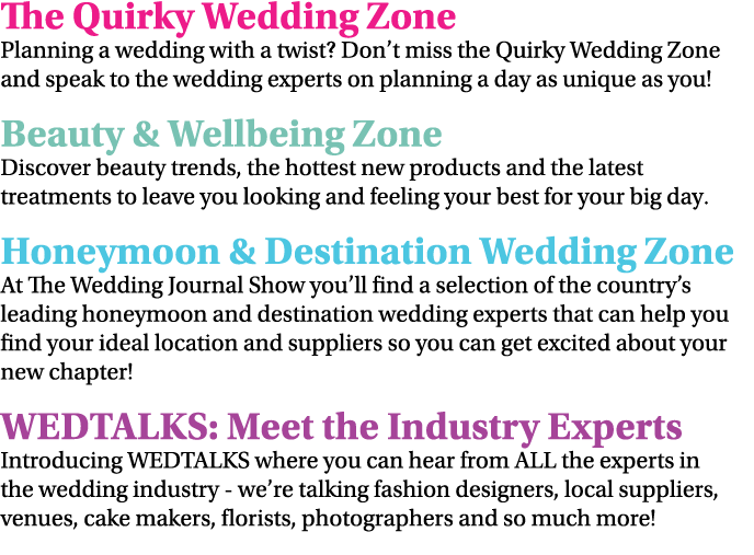 The Quirky Wedding Zone Planning a wedding with a twist  Don t miss the Quirky Wedding Zone and speak to the wedding    
