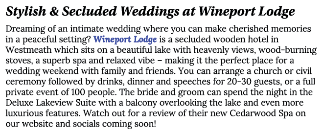 Stylish & Secluded Weddings at Wineport Lodge Dreaming of an intimate wedding where you can make cherished memories i   